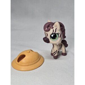 Littlest Pet Shop Search 'n Safari Zebra #1490 And Hat